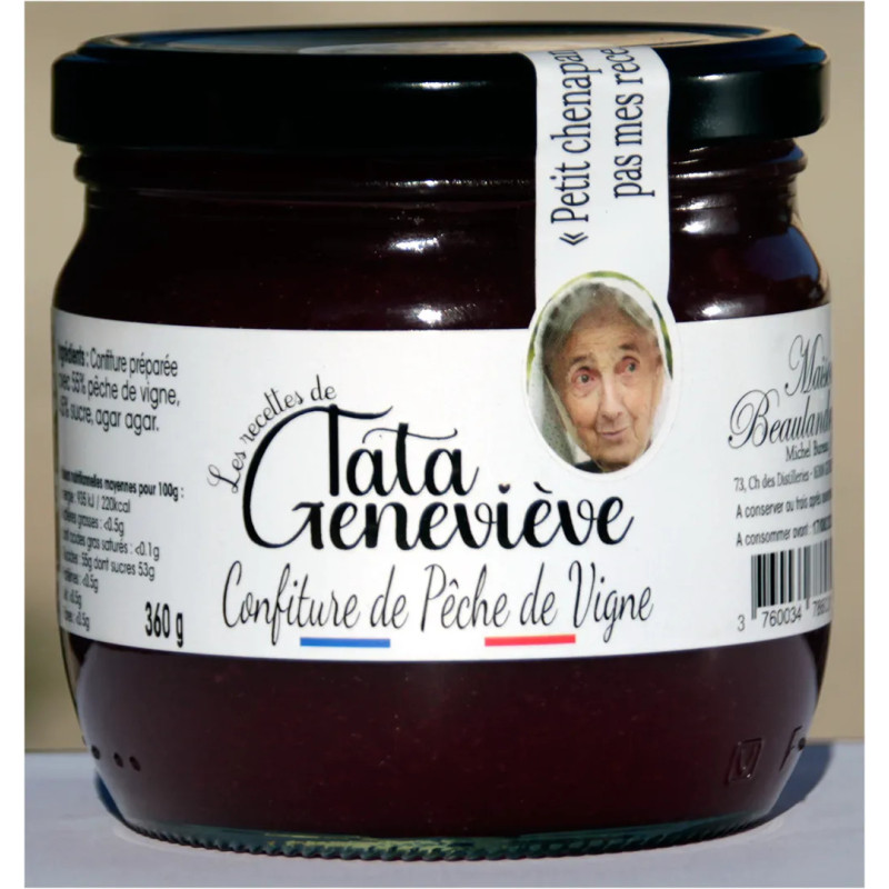 Confiture pêche de vigne artisanale | Tata Geneviève