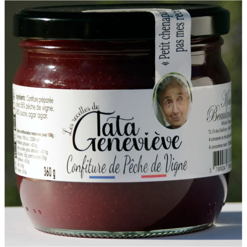 Confiture pêche de vigne artisanale | Tata Geneviève