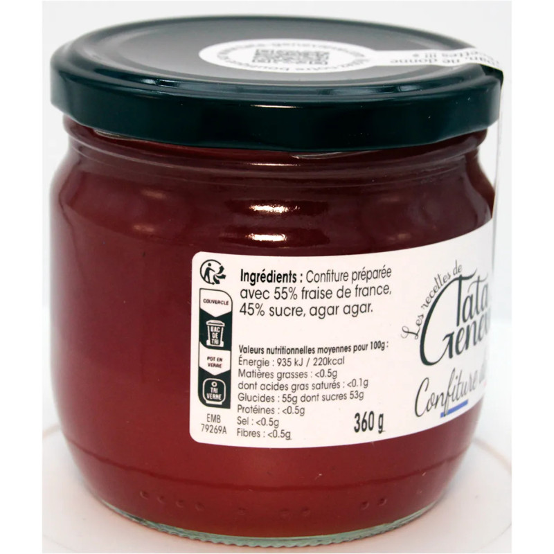 Confiture de fraise artisanale française | Tata Geneviève