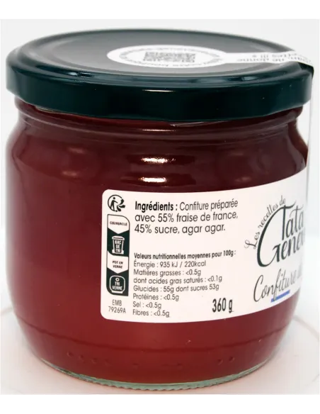 Confiture de fraise artisanale française | Tata Geneviève